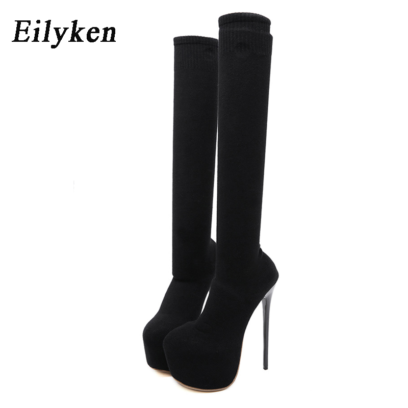 Sock Boot Women - Eilyken 17CM Platform Heels Woman Over