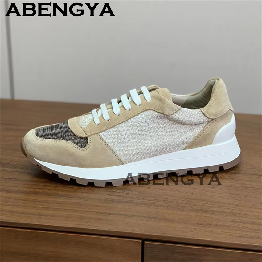 Oxford Lace Up Women - Damskie Nowe Dzianinowe Sznurowane Buty Casual