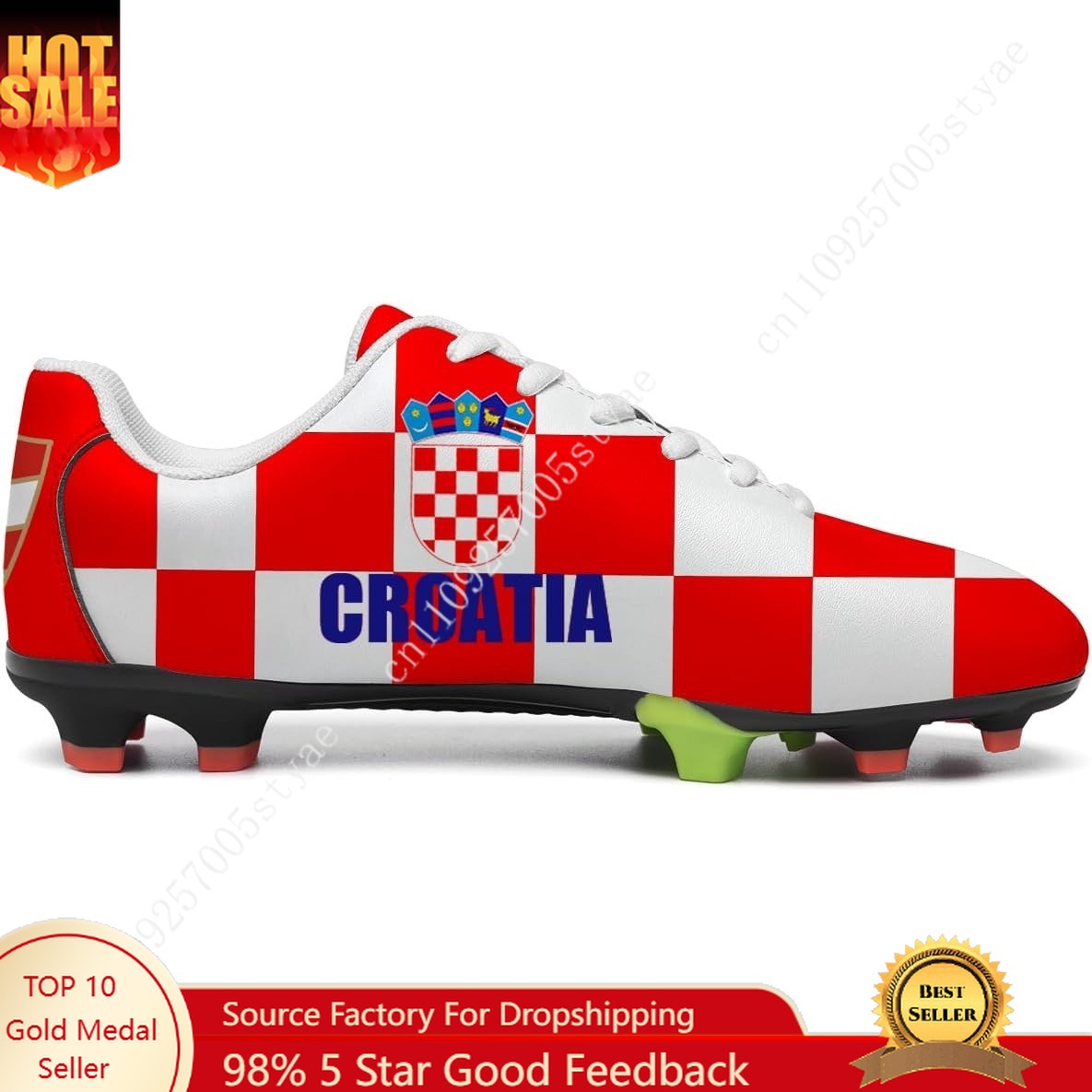 Oxford Lace Up Women - Flaga Chorwacji Chorwackie buty piłkarskie męskie