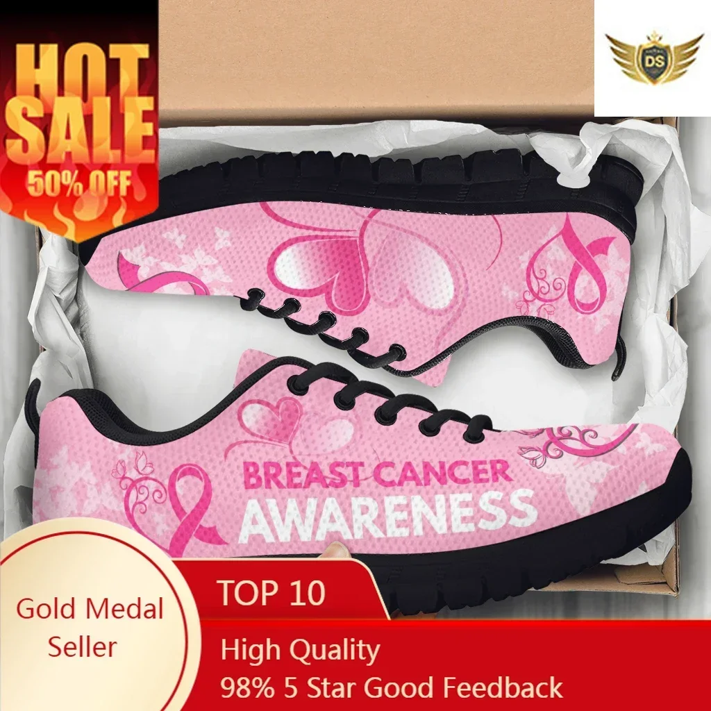 Women Shoes Tennis - Damskie buty tenisowe z motywem różowej