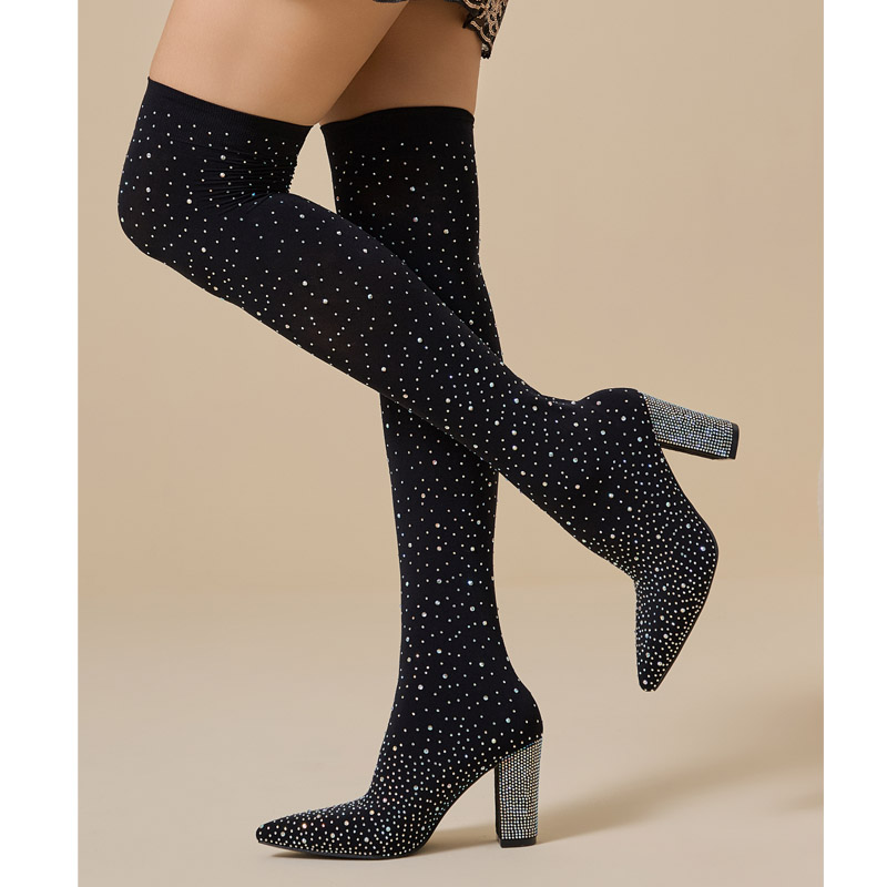 Aneikeh Kryształowe Kozaki za  – Sock Boot Women recenzja i cena