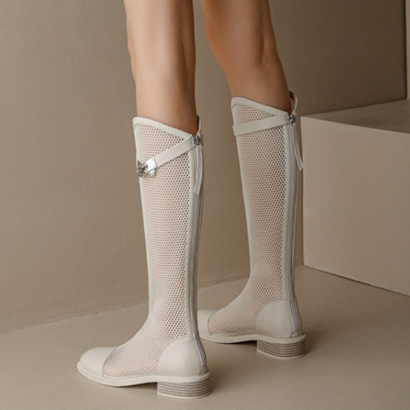 Damskie letnie kozaki do kolan – Knee High Boots Women recenzja i cena