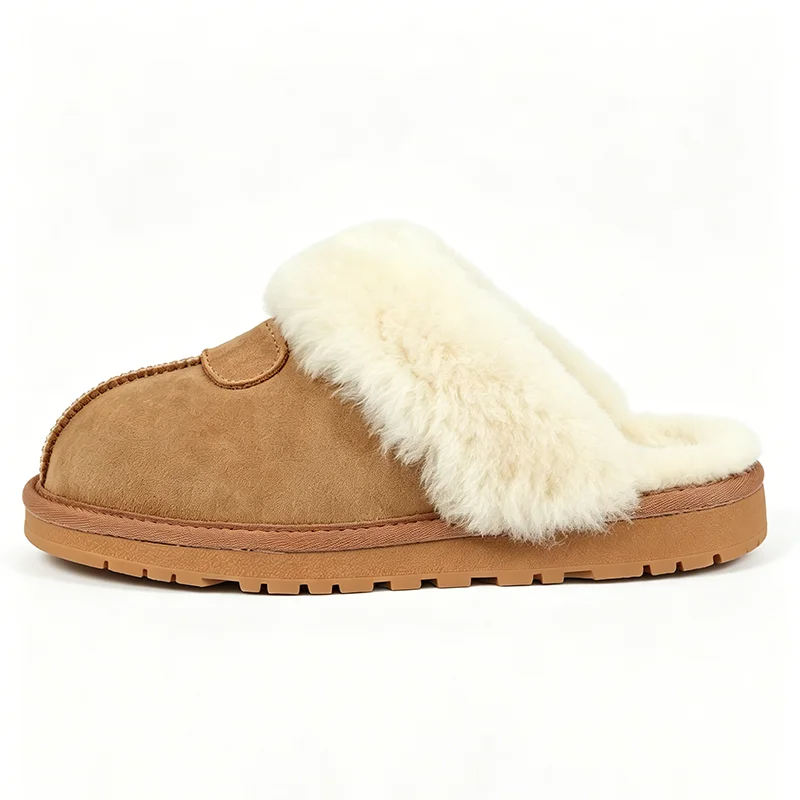 Naturalne futrzane kapcie dams – Mule Slip On recenzja i cena