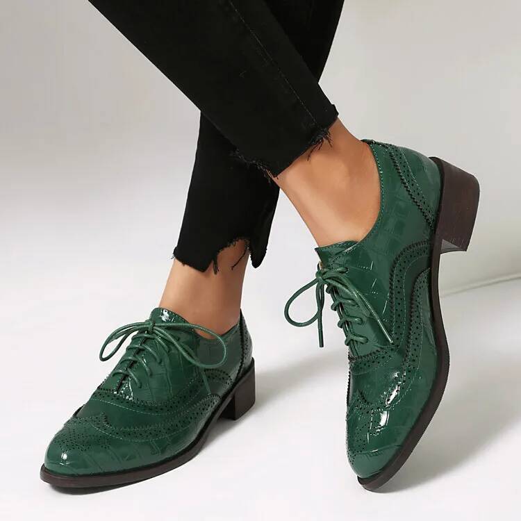 Sznurowane buty damskie na nis – Oxford Lace Up Women recenzja i cena