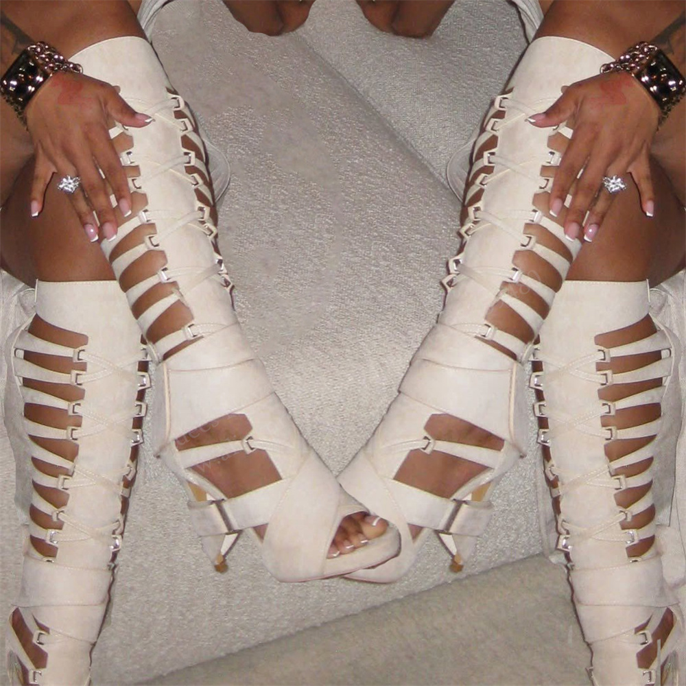 Gladiatorowe kozaki za kolano  – Knee High Boots Women recenzja i cena