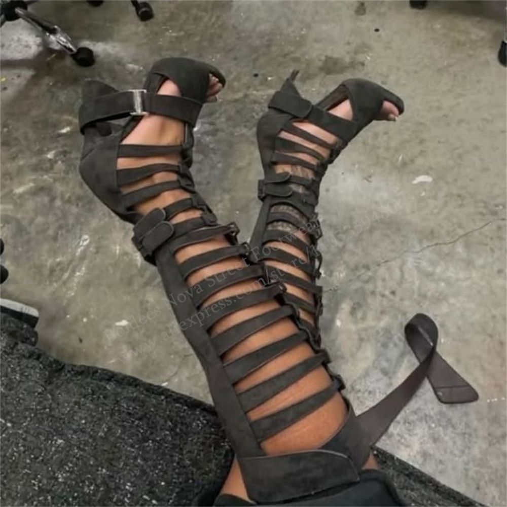 Gladiatorowe kozaki za kolano  – Knee High Boots Women recenzja i cena