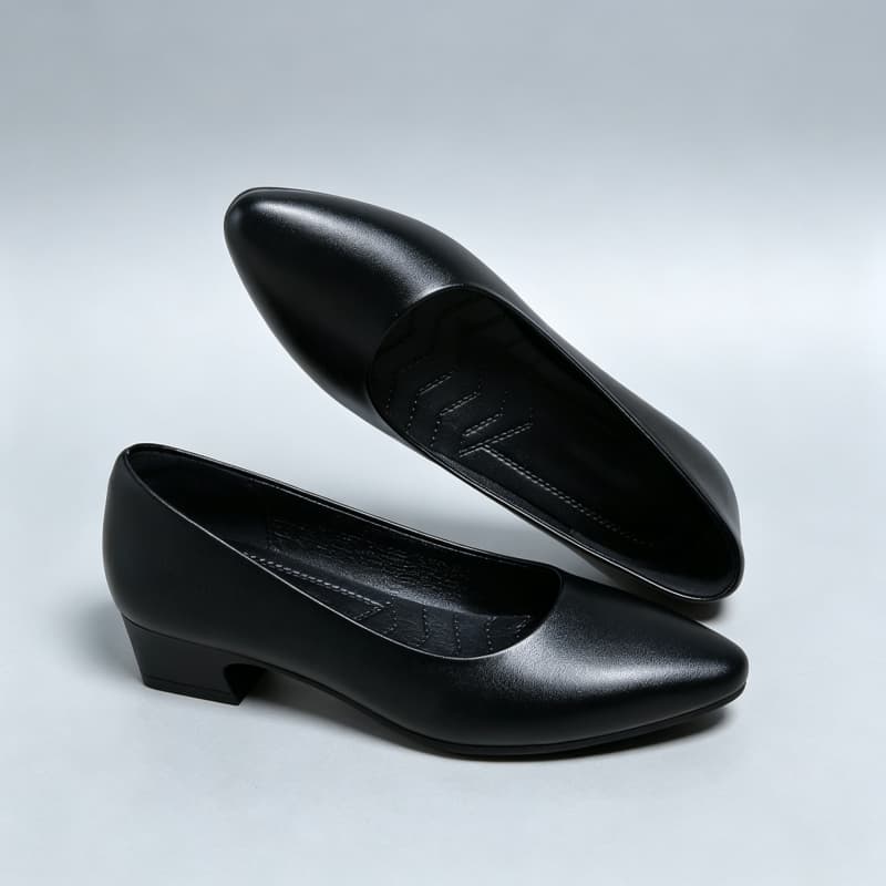 Eleganckie damskie czarne czół – Court Heel Pointed recenzja i cena